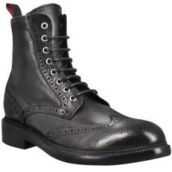 Anfibi Candy Da Uomo In Pelle Lavata Colore Nero