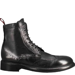 Anfibi Candy Da Uomo In Pelle Lavata Colore Nero