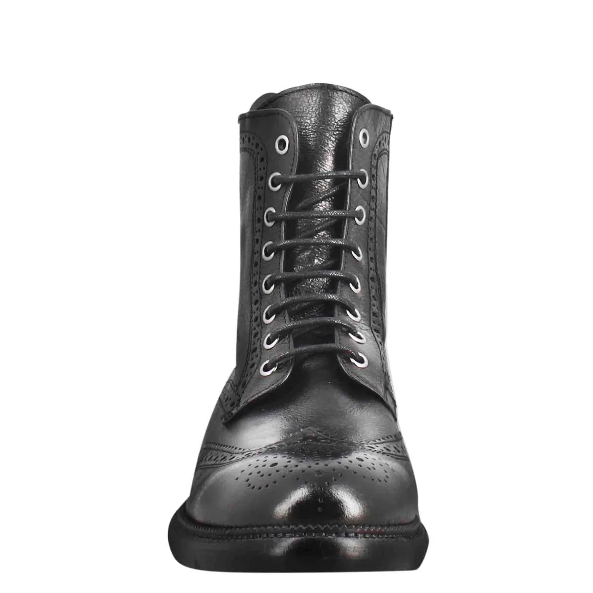 Anfibi Candy Da Uomo In Pelle Lavata Colore Nero