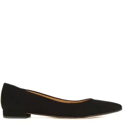 Ballerina Raffinata Da Donna In Pelle Scamosciata Colore Nero