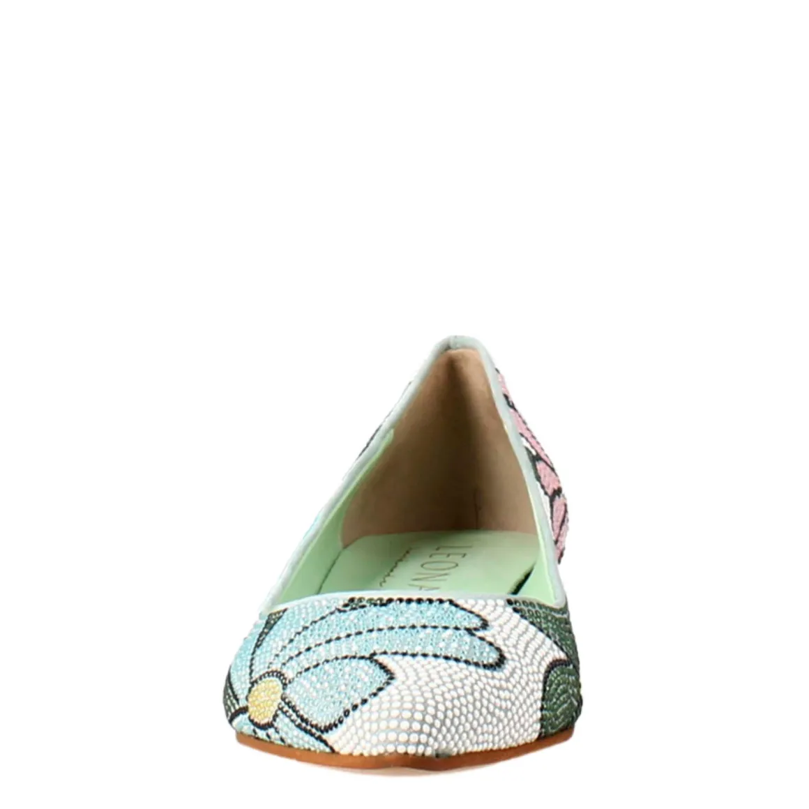 Ballerine Da Donna Celeste In Pelle Scamosciata Con Strass
