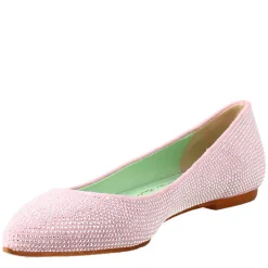 Ballerine Da Donna Color Lilla In Pelle Scamosciata Con Strass