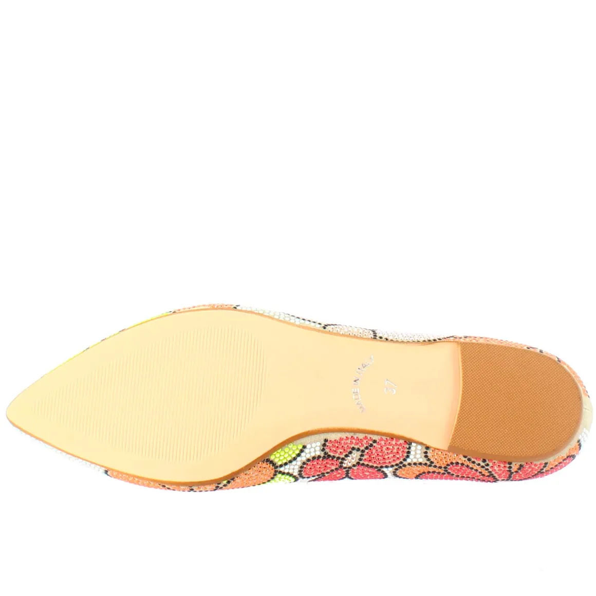 Ballerine Da Donna Marrone Chiaro In Pelle Scamosciata Con Strass