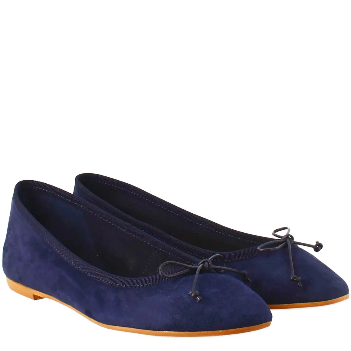 Ballerine Leggere Da Donna Color Blu In Camoscio Sfoderate
