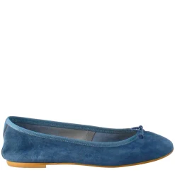 Ballerine Leggere Da Donna Color Blu In Pelle Liscia Sfoderate