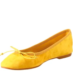 Ballerine Leggere Da Donna Color Giallo In Camoscio Sfoderate
