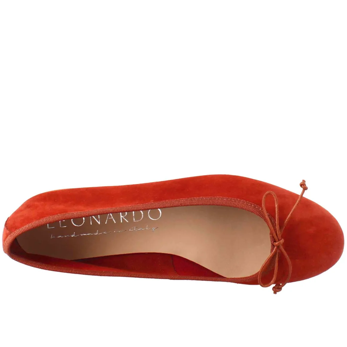 Ballerine Leggere Da Donna Color Mattone In In Camoscio Sfoderate