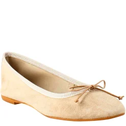 Ballerine Leggere Da Donna Color Taupe In Camoscio Sfoderate