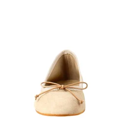 Ballerine Leggere Da Donna Color Taupe In Camoscio Sfoderate