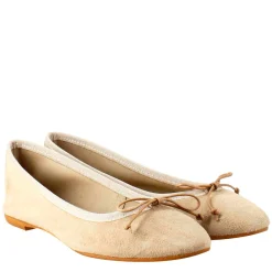 Ballerine Leggere Da Donna Color Taupe In Camoscio Sfoderate