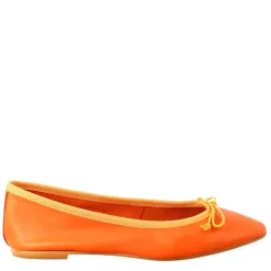 Ballerine Leggere Da Donna Color Arancio In Pelle Liscia