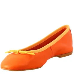 Ballerine Leggere Da Donna Color Arancio In Pelle Liscia