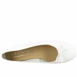 Ballerine Leggere Da Donna Color Bianco In Pelle Liscia