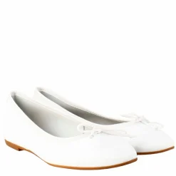 Ballerine Leggere Da Donna Color Bianco In Pelle Liscia