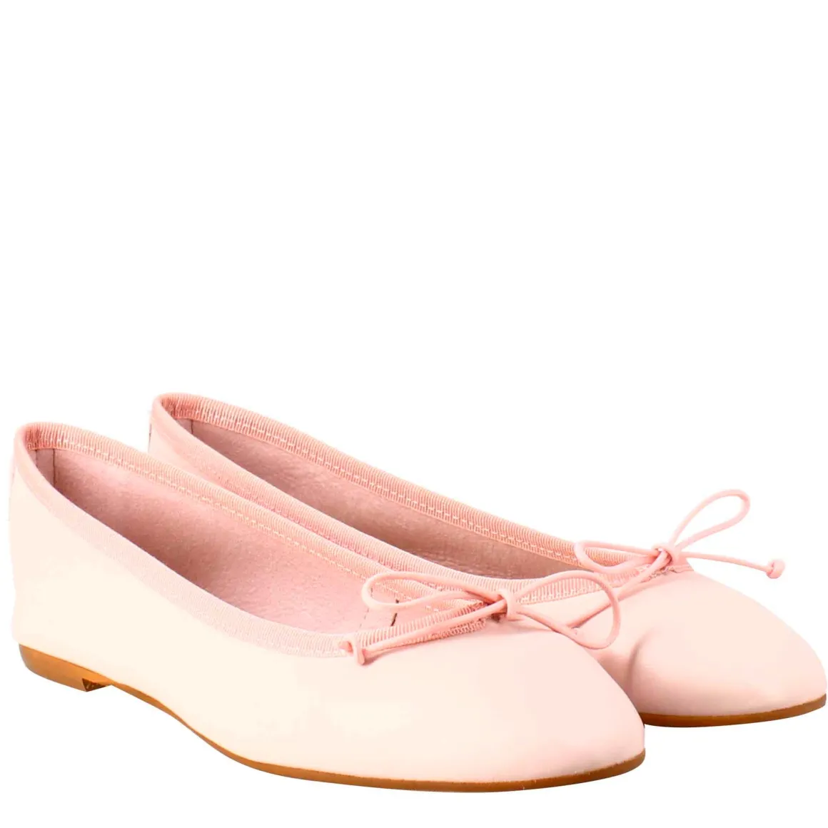 Ballerine Leggere Da Donna Color Cipria In Pelle Liscia