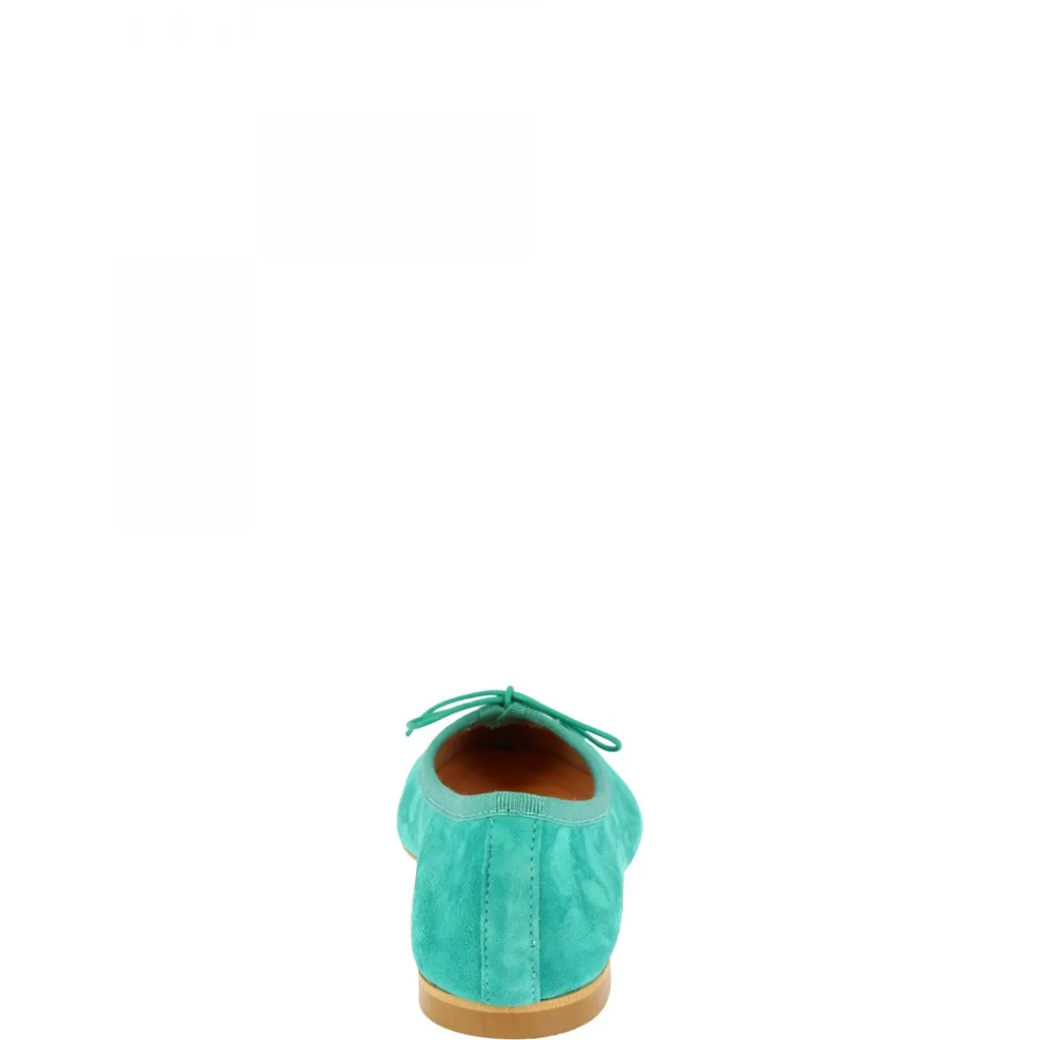 Ballerine Slip-on A Punta Da Donna Fatte A Mano In Pelle Di Camoscio Turchese