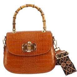 Borsa A Mano Artigianale Da Donna In Pelle Marrone Con Tracolla Rimovibile