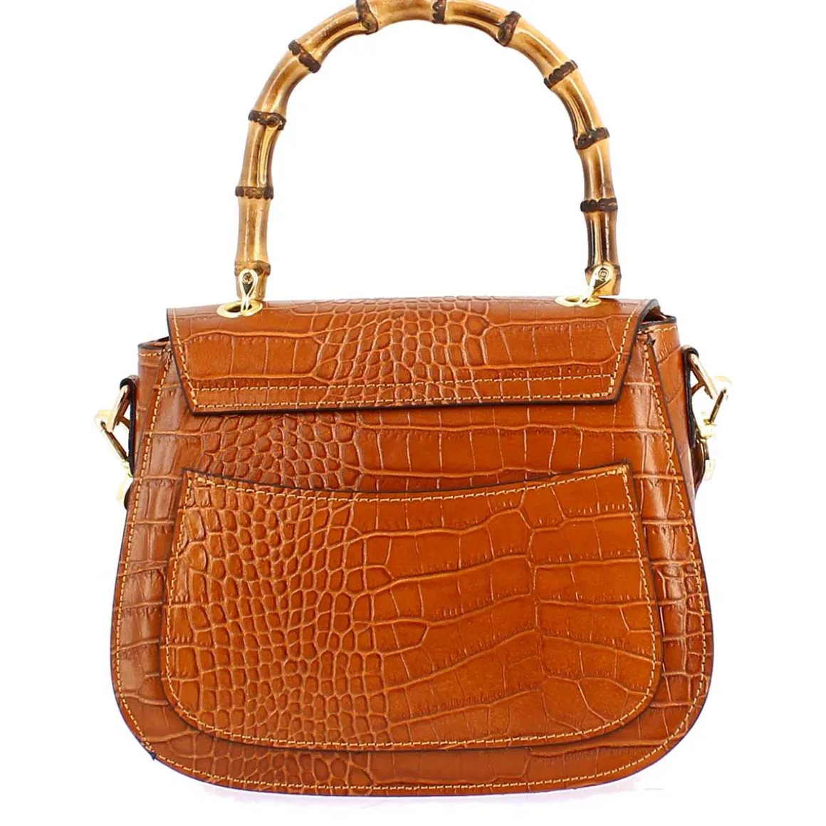Borsa A Mano Artigianale Da Donna In Pelle Marrone Con Tracolla Rimovibile