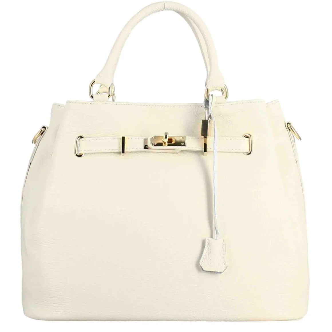 Borsa A Mano Frida In Pelle Con Tracolla Rimovibile Colore Bianco