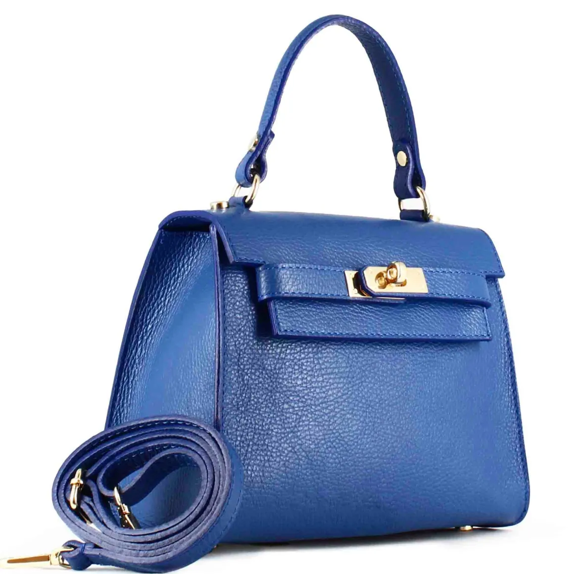 Borsa A Mano Lady K Da Donna In Pelle Colore Blu