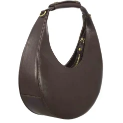 Borsa A Spalla Olimpia Da Donna In Pelle Colore Marrone Scuro