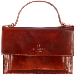 Borsa Contessina Da Donna Classica In Pelle Liscia Colore Marrone