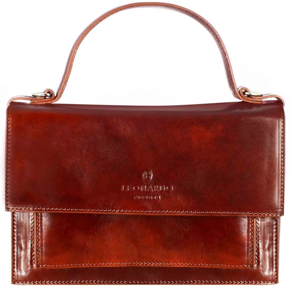 Borsa Contessina Da Donna Classica In Pelle Liscia Colore Marrone