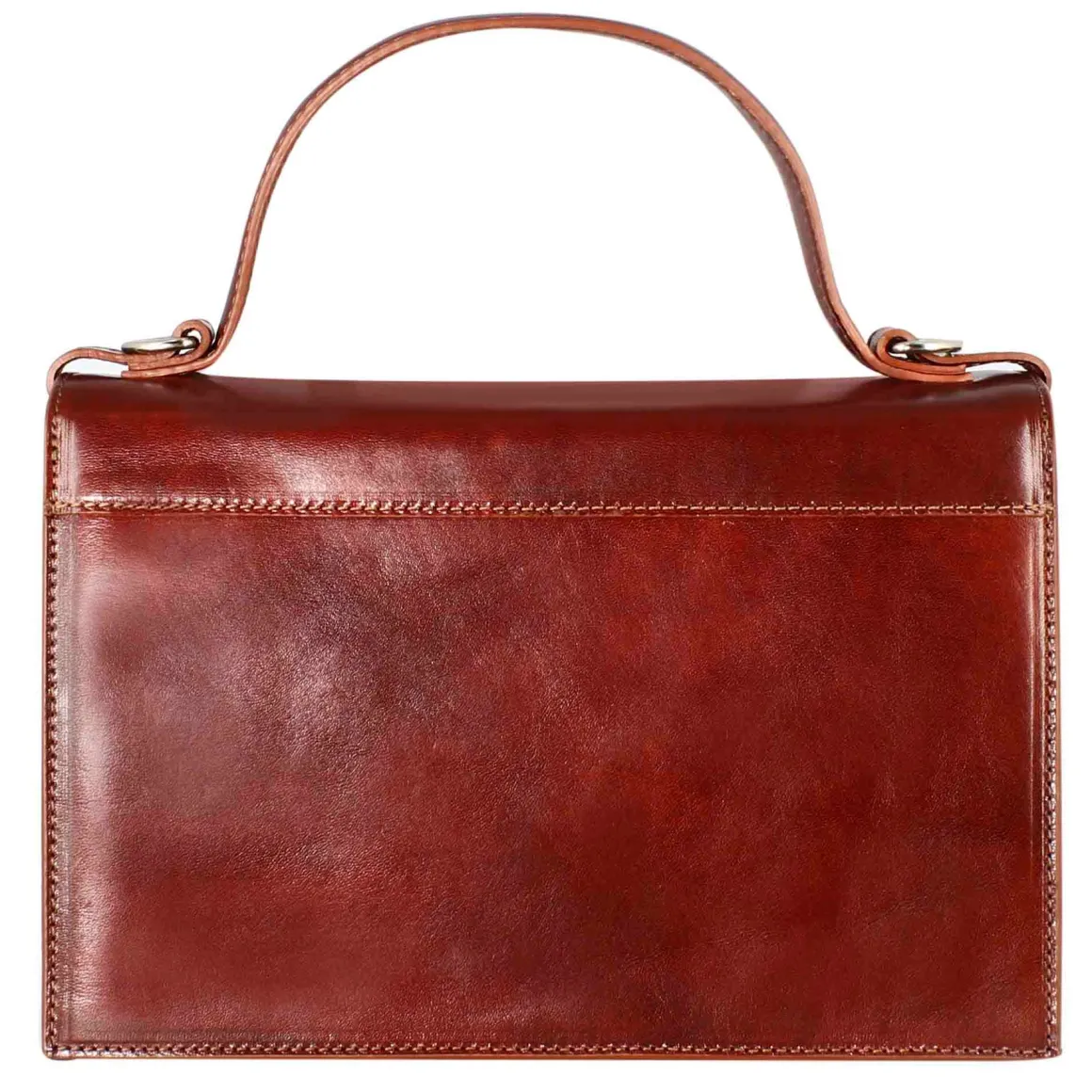 Borsa Contessina Da Donna Classica In Pelle Liscia Colore Marrone