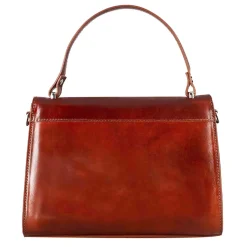 Borsa Lucrezia Bauletto Da Donna Classica In Pelle Liscia Colore Marrone