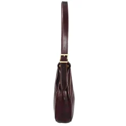 Borsa Shopper City Da Donna Classica In Pelle Liscia Colore Marrone Scuro