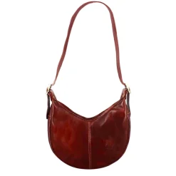 Borsa Shopper City Da Donna Classica In Pelle Liscia Colore Marrone