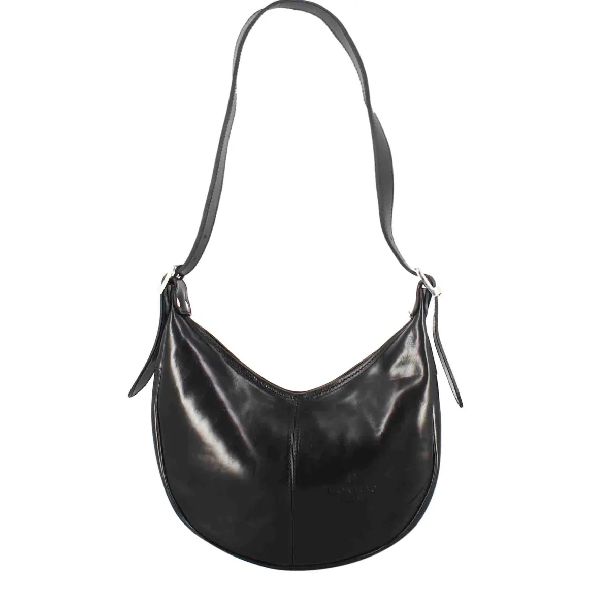 Borsa Shopper City Da Donna Classica In Pelle Liscia Colore Nero