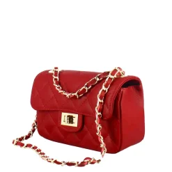 Borsetta Vanity A Tracolla In Pelle Trapuntata Colore Rosso