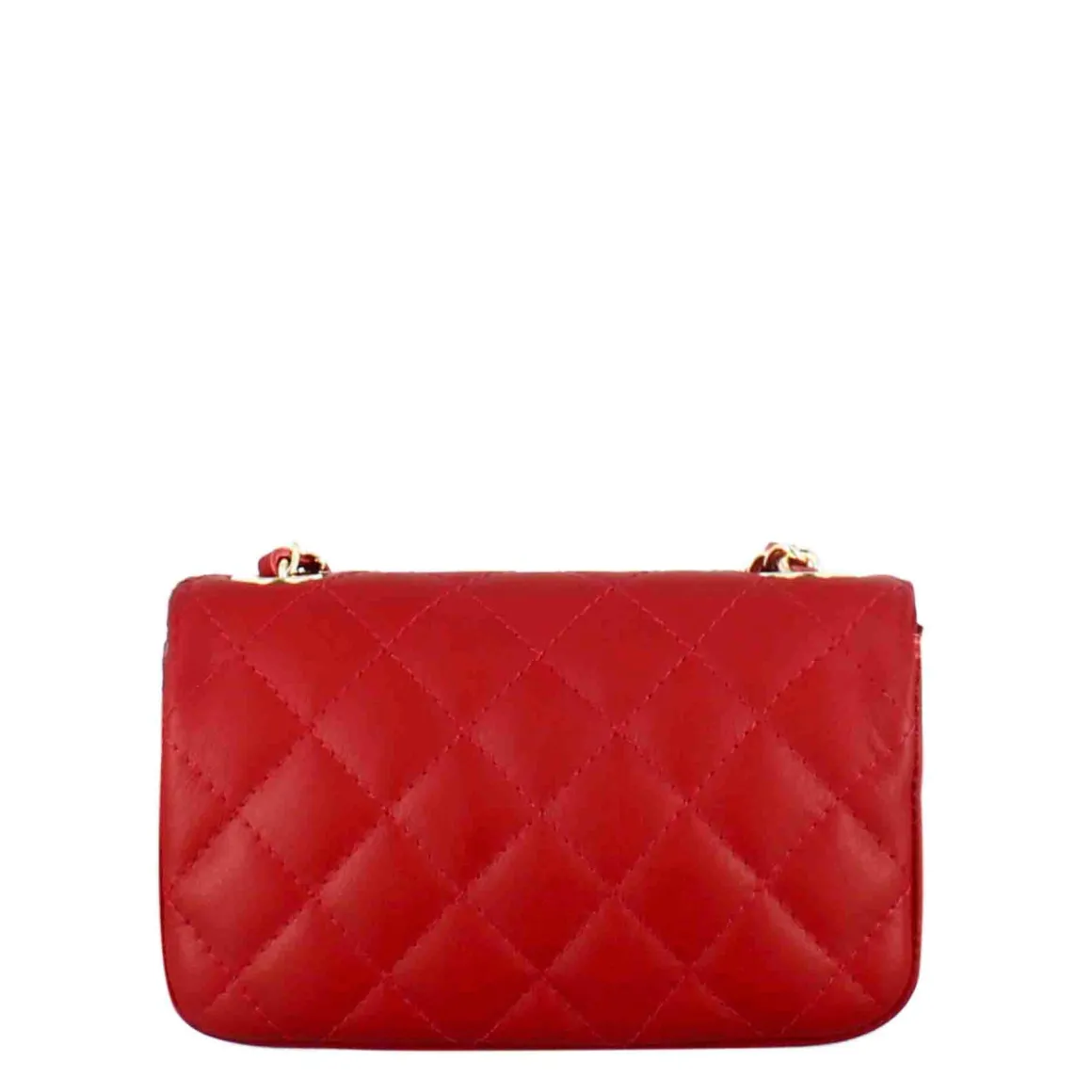 Borsetta Vanity A Tracolla In Pelle Trapuntata Colore Rosso