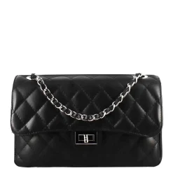 Borsetta Vanity Media A Tracolla In Pelle Trapuntata Colore Nero