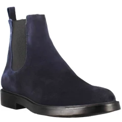 Chelsea Boot Da Uomo In Pelle Scamosciata Di Colore Blu Scuro