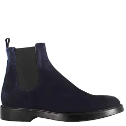 Chelsea Boot Da Uomo In Pelle Scamosciata Di Colore Blu Scuro