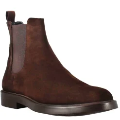 Chelsea Boot Da Uomo In Pelle Scamosciata Colore Marrone Scuro