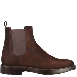Chelsea Boot Da Uomo In Pelle Scamosciata Colore Marrone Scuro