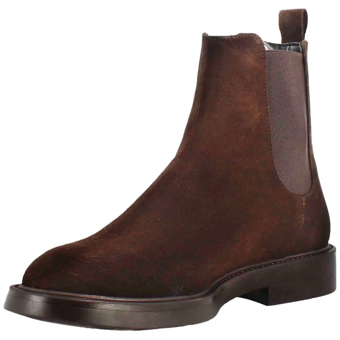 Chelsea Boot Da Uomo In Pelle Scamosciata Colore Marrone Scuro