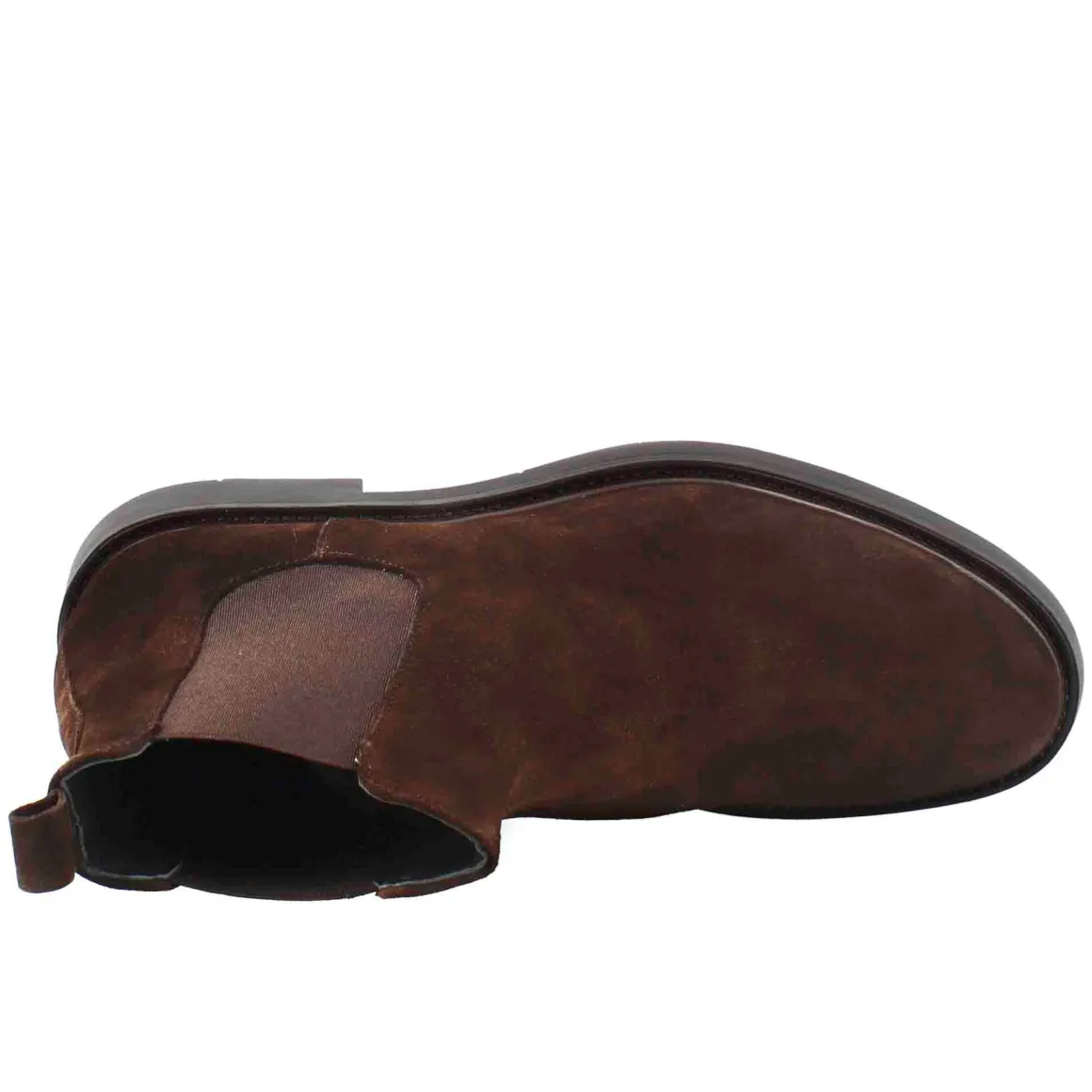 Chelsea Boot Da Uomo In Pelle Scamosciata Colore Marrone Scuro