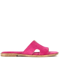 Ciabattine Da Donna In Pelle Scamosciata Colore Rosa
