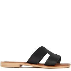 Ciabattine Da Donna In Pelle Colore Nero