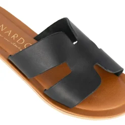 Ciabattine Da Donna In Pelle Colore Nero