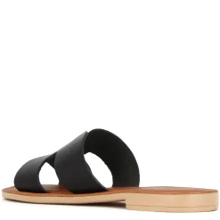 Ciabattine Da Donna In Pelle Colore Nero