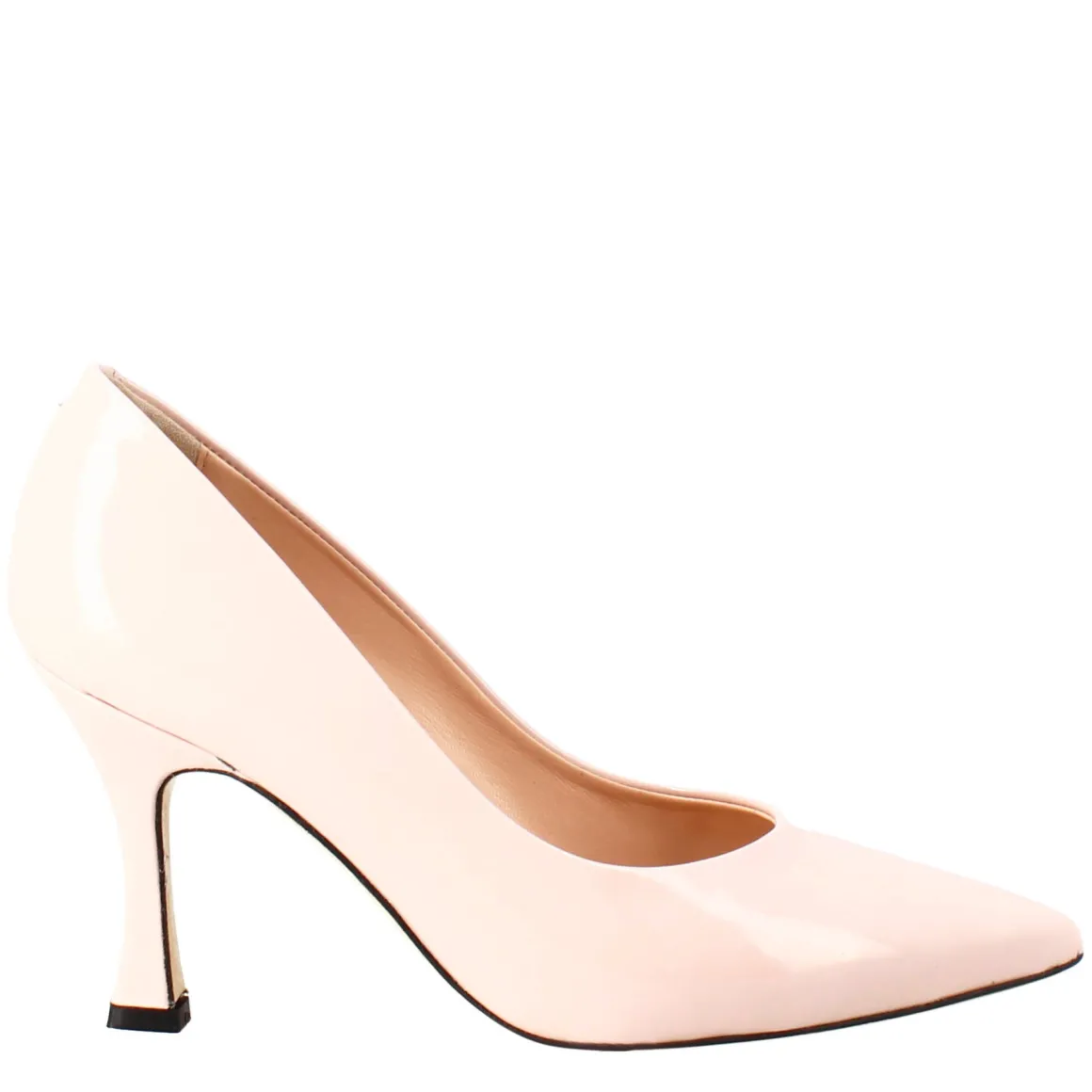 Décolleté Da Donna In Pelle Verniciata Colore Rosa A Punta