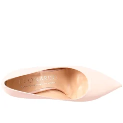Décolleté Da Donna In Pelle Verniciata Colore Rosa A Punta