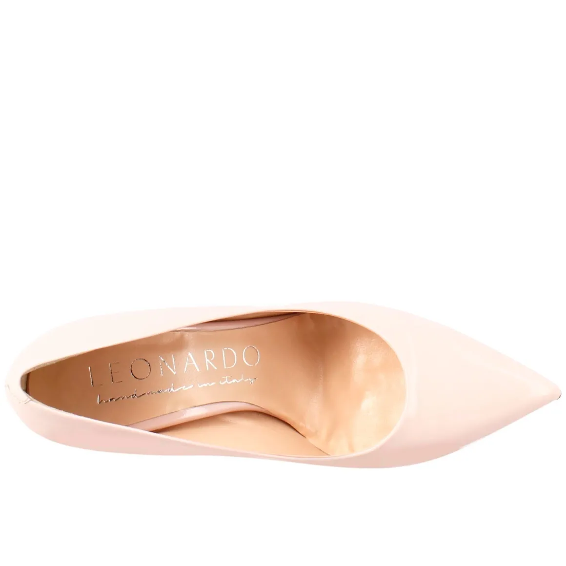 Décolleté Da Donna In Pelle Verniciata Colore Rosa A Punta