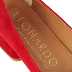 Décolleté Classica Da Donna In Pelle Scamosciata Colore Rosso