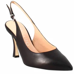Décolleté Con Tacco Alto Da Donna In Pelle Colore Nero